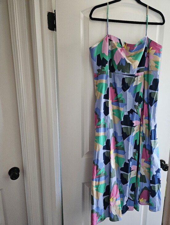 GAP Dresses & Skirts - NWT GAP Multifloral Poplin Print Squareneck Midi Dress